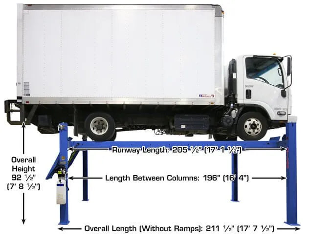 Atlas Platinum PVL14 ALI Four Post Lift + RJ7 Rolling Jacks Combo