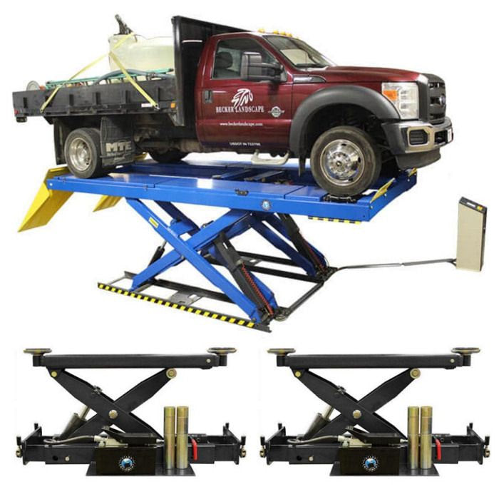 Atlas PX16A Heavy-Duty Scissor Alignment Lift 16,000 lbs. Capacity + RJ8 Air Hydraulic Rolling Jacks 8,000 lbs. Capacity Combo