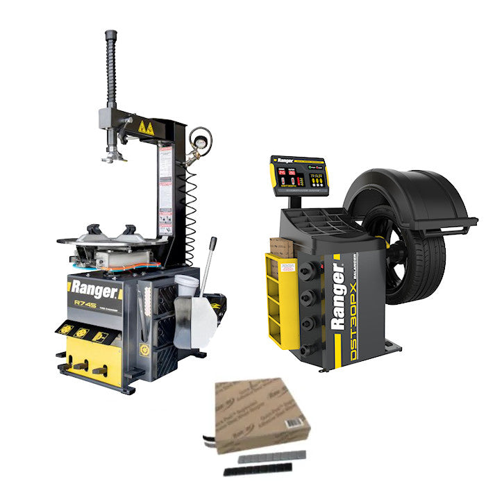 Ranger R745 Tire Changer + DST30P Wheel Balancer + Weights Combo 