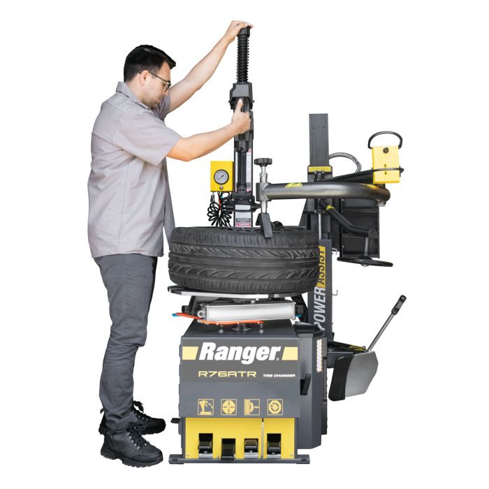 Ranger R76ATR Tire Changer In Use 