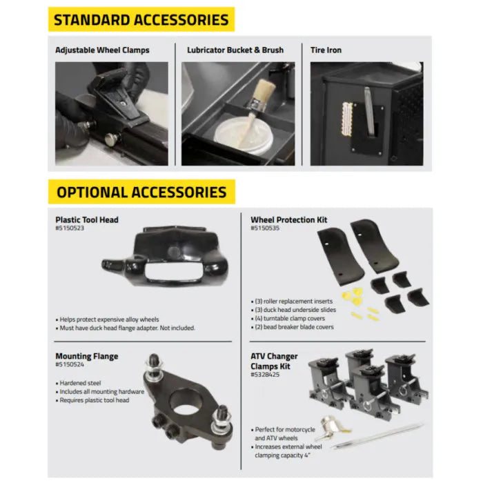 Ranger R76ATR Tilt-Back Tire Changer & Single Tower AssistAccessories
