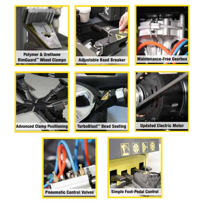 Ranger R76ATR Tilt-Back Tire Changer & Single Tower Assist Features