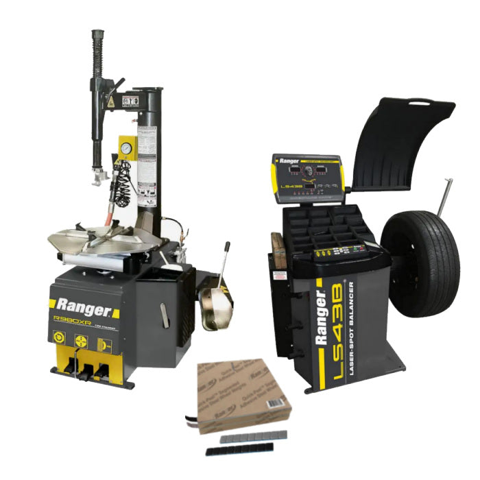 Ranger R980XR Tire Changer + LS43B Wheel Balancer + Weights Combo
