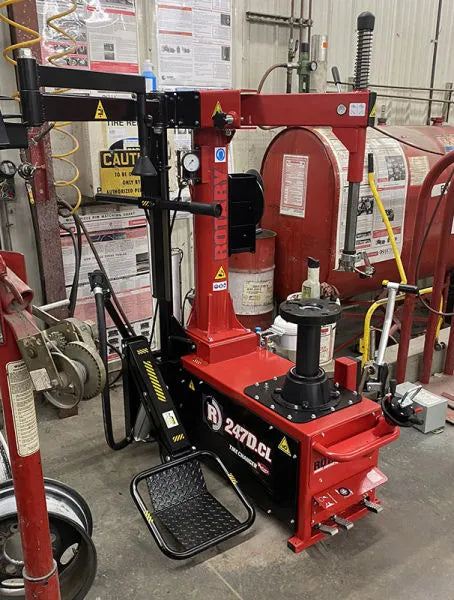 Rotary R247D.CL Center Lock Swingarm Tire Changer Integrated Wheel Lift Center-Post Locking