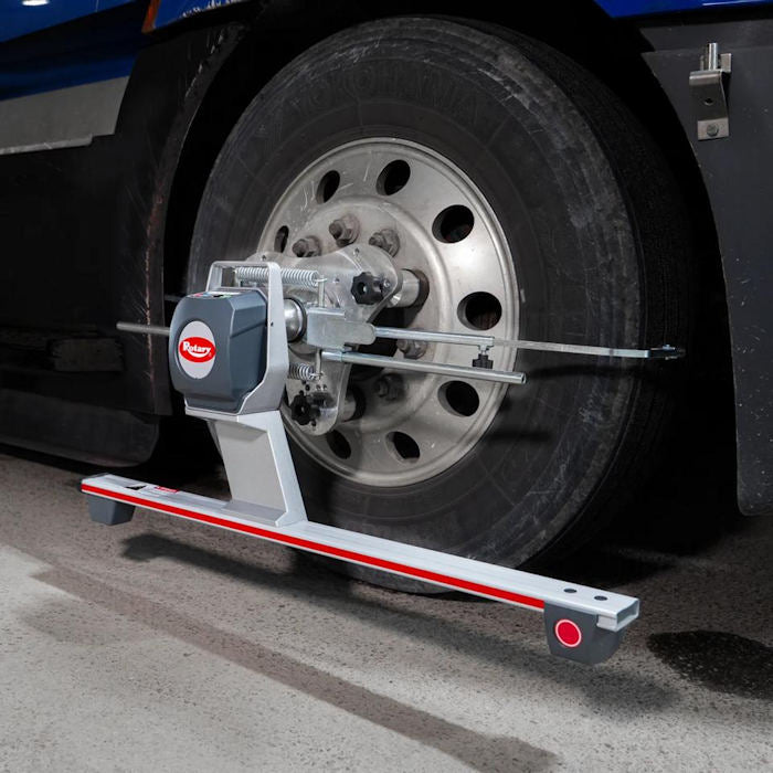 Wheel Clamp with Sensor In Use 