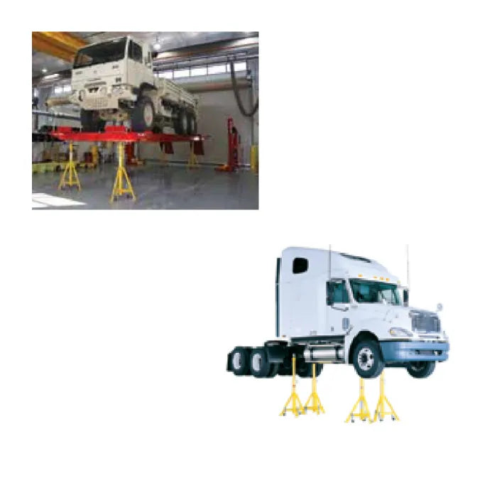 All jack stands meet the required ASME PASE-2014
safety requirements for portable service equipment