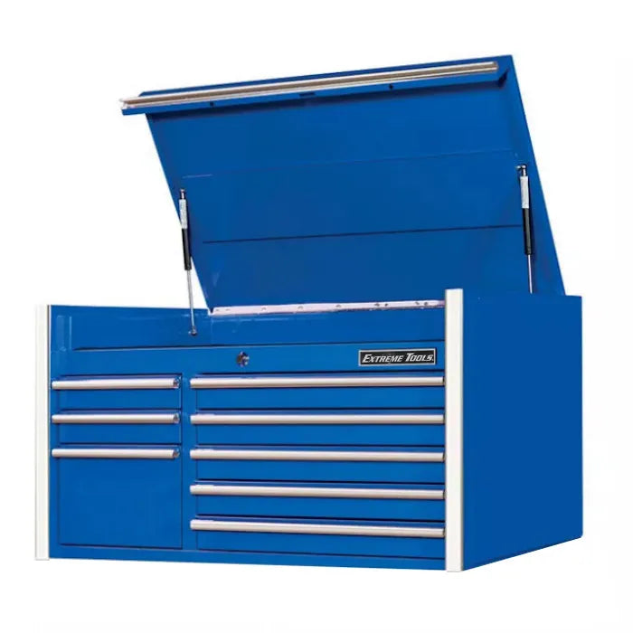 Extreme Tools RX Professional Series 41" Top Chest in Blue with Chrome Accents
