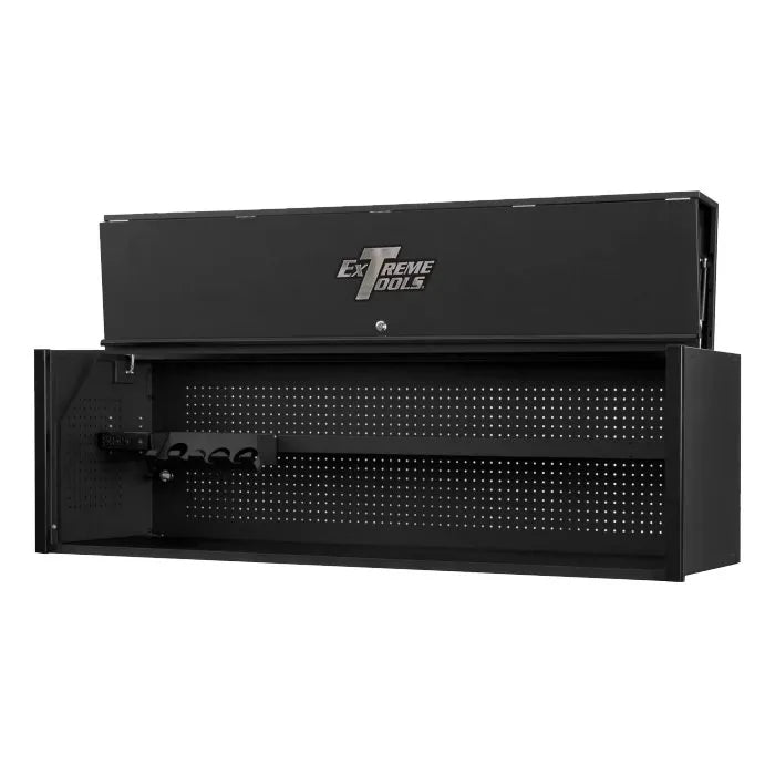 Extreme Tools RX Professional Series 72" Extreme Power Workstation Hutch in Matte Black with Black Accents