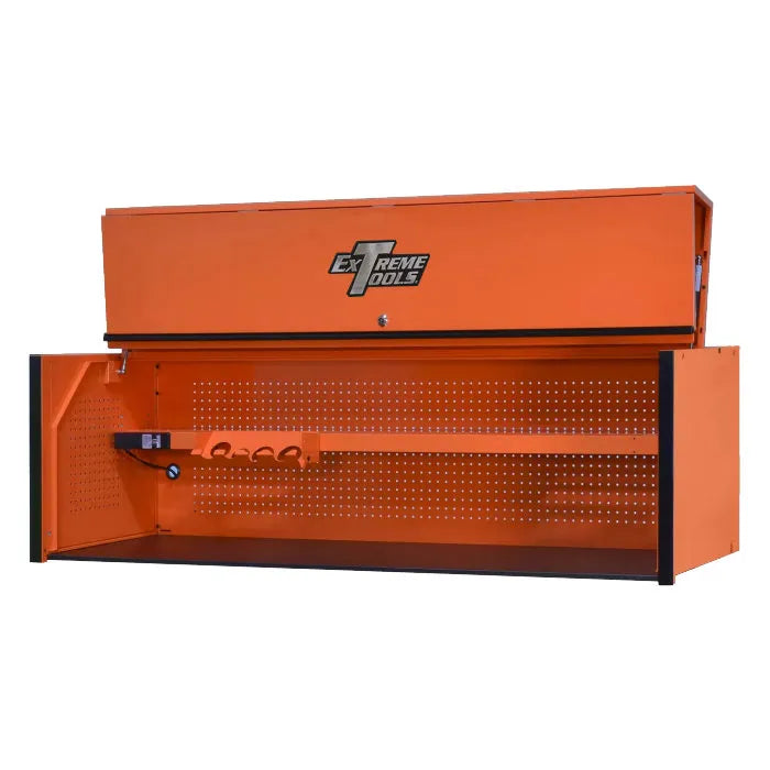 Extreme Tools RX Professional Series 72" Extreme Power Workstation Hutch in Orange with Black Accents
