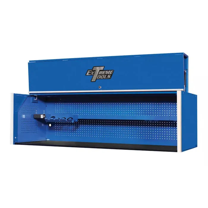 Extreme Tools RX Professional Series 72" Extreme Power Workstation Hutch in Blue with Chrome Accents