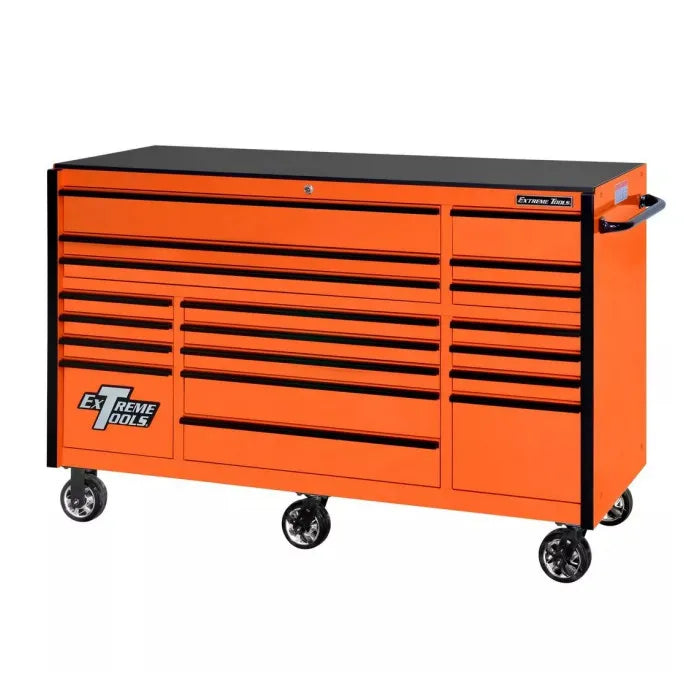 Extreme Tools RX Pro 72" Rolling Cabinet in Orange with Black Accents