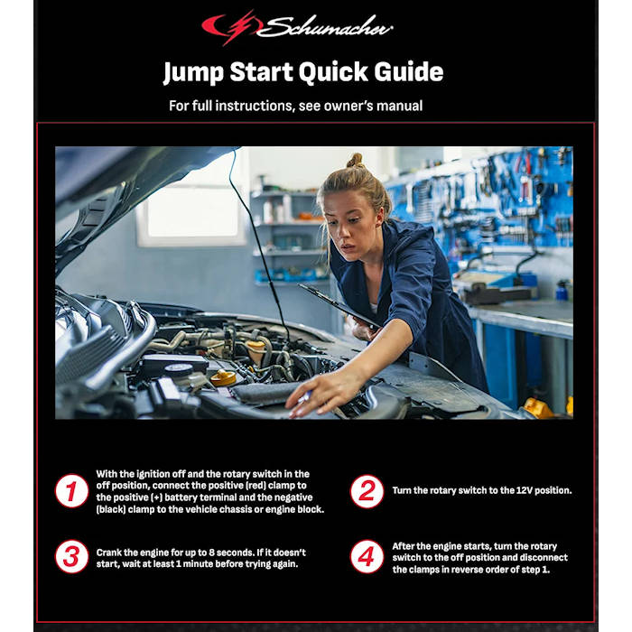 Schumacher DSR165 Jump Start Quick Guide 