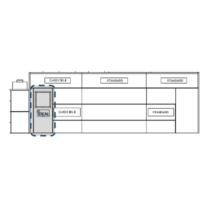 iDEAL Semi and Side Downdraft Paint Booth Personnel Side Door Kit