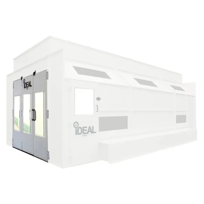 iDEAL Side Downdraft Paint Booth Rear Tri-Fold Drive-Thru Door Kit