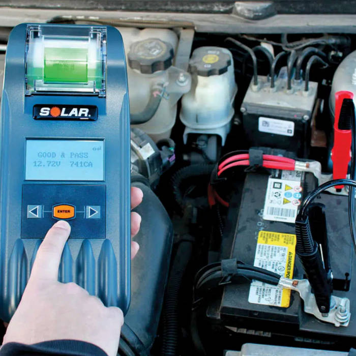 SOLAR BA327 Digital Battery and System Tester with Printer