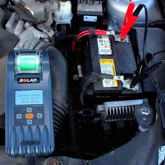 SOLAR BA427 HD Digital Battery and System Tester with Printer