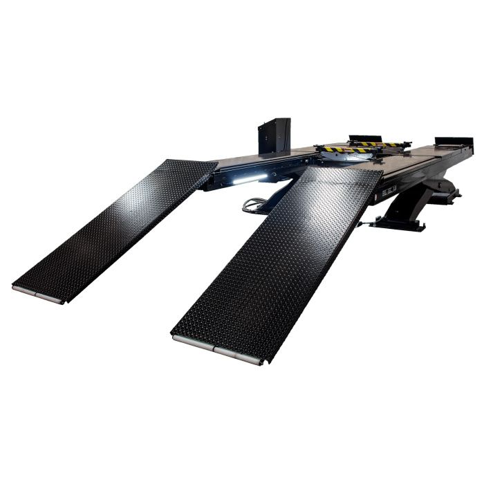 Challenger Lifts SX14-ER Scissor Alignment Lift Surface Mount 14,000 lbs. Capacity with Extended Length Ramps
