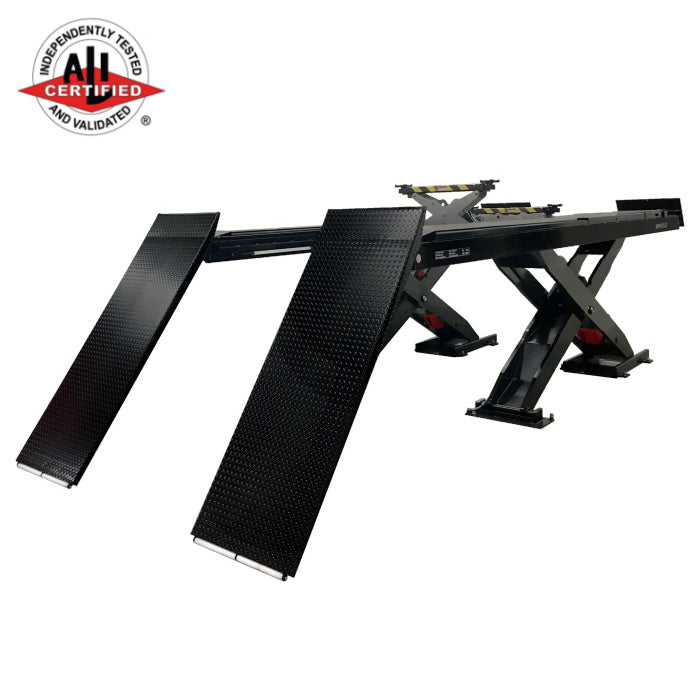 Challenger Lifts SX14-ER Scissor Alignment Lift Surface Mount 14,000 lbs. Capacity with Extended Length Ramps
