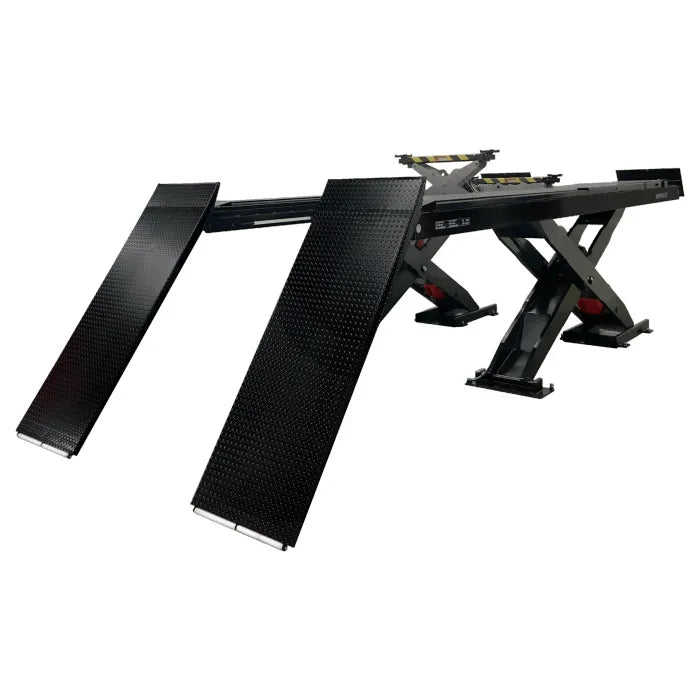 Challenger Lifts SX14-ER Scissor Alignment Lift Surface Mount 14,000 lbs. Capacity with Extended Length Ramps
