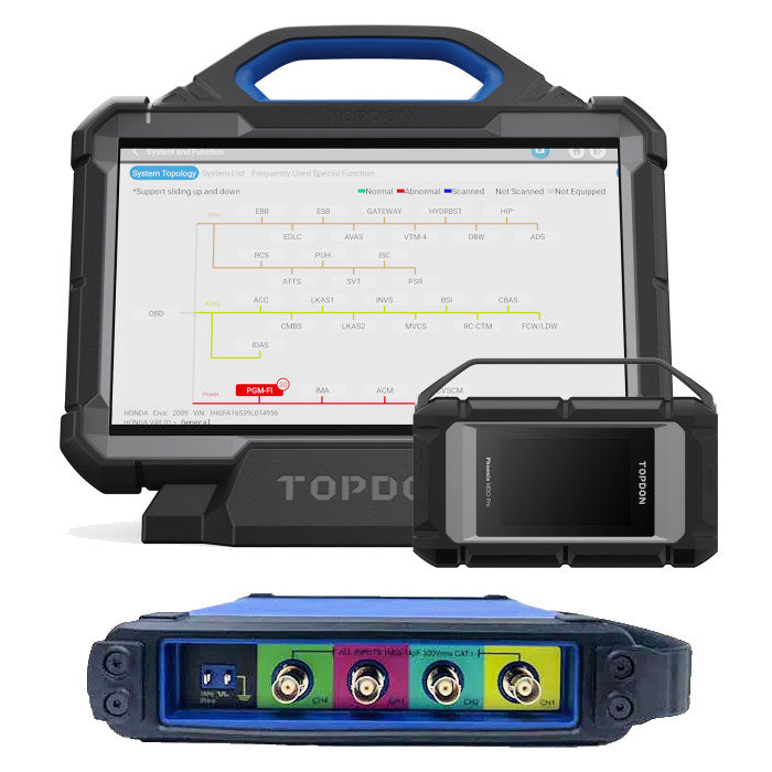TOPDON Phoenix Max Integrated Diagnostic Tablet with Phoenix Scope 4-Channel Oscilloscope