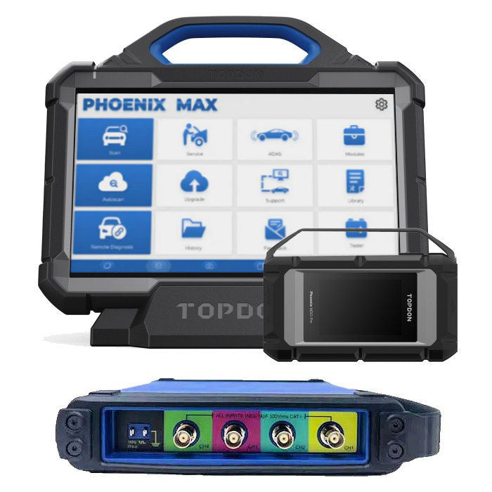 TOPDON Phoenix Max Integrated Diagnostic Tablet with Phoenix Scope 4-Channel Oscilloscope