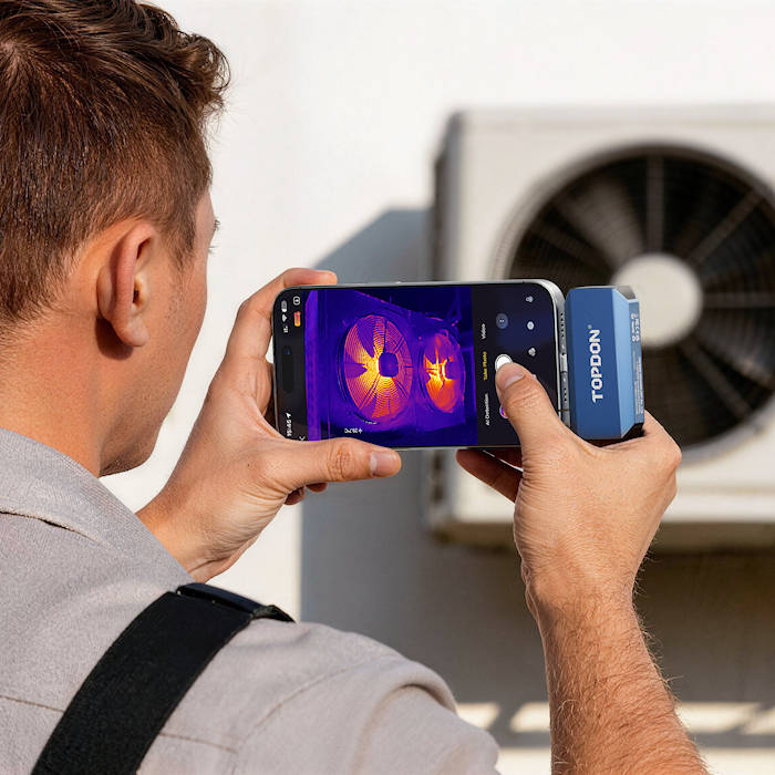 TOPDON TC001MAX Thermal Imager In Use 