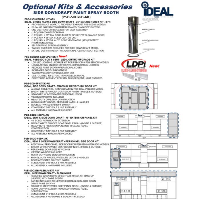 iDEAL Side Downdraft Paint Spray Booth Accessories