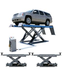 Atlas 12ASL Scissor Alignment Lift 12,000 lbs. Capacity + RJ-6 Air Hydraulic Rolling Jacks 6,000 lbs. Capacity Combo 