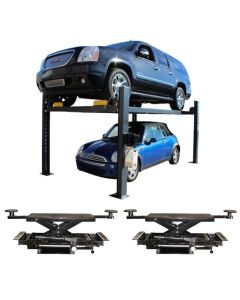 Atlas 408SL Premium Portable Four Post Lift + RJ35 Sliding Jacks Combo