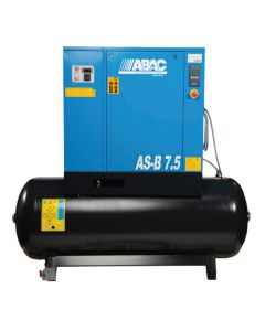 ABAC AS-7.5501TM 7.5HP Rotary Screw Air Compressor Professional Stationary 150PSI 27.1CFM 71 Gallon Tank Mount 