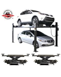 Atlas Apex 8 ALI Certified Four Post Lift 8,000 lbs. Capacity + RJ35 Hydraulic Sliding Jacks 3,500 lbs. Capacity Combo 