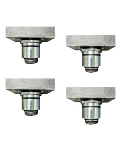 Atlas 2" Heavy-Duty Slotted Rubber Screw-Up Adapters 