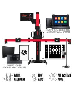 Autel IA1000 Automated Alignment & ADAS Calibration System IA1000AST All Systems Package with LDW Digital Targets & MaxiSYS Ultra S2 Tablet 