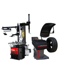CEMB SM825EVOPA Swing Arm Tire Changer + ER71 Digital Wheel Balancer Combo