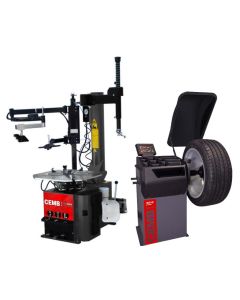 CEMB SM825EVOPA Swing Arm Tire Changer + EZ10 3D Data Entry Wheel Balancer Combo