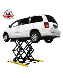 Challenger Lifts DX77 Full-Rise Double Scissor Lift Surface Mount 7,700 lbs. Capacity Low Profile Adjustable Width 