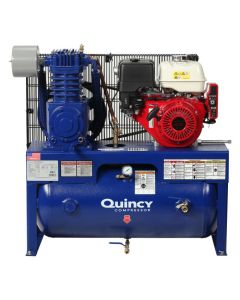 Quincy G213H30HCB 13HP Honda Engine Driven Air Compressor QTG Gas Driven Model 23CFM 30 Gallon Horizontal Tank 