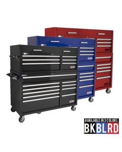 Homak PRO II 54" Top Chest and Rolling Cabinet Combo Available in 3 Colors