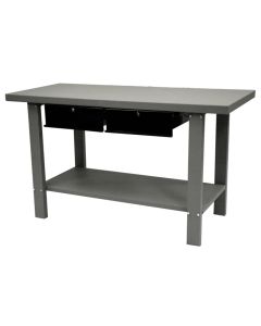 Homak 59" Industrial Steel Workbench with 2 Drawers