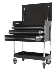 Homak Pro Series 34" Three Drawer Flip Top Service Cart