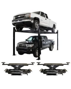 Atlas Garage Pro 8000EXT-L Four Post Lift 8,000 lbs. Capacity + RJ35 Hydraulic Sliding Jacks 3,500 lbs. Capacity Combo 