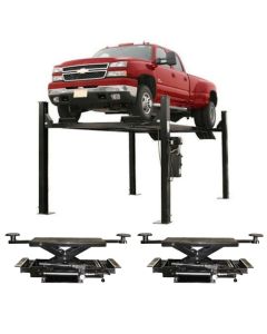 Atlas Garage Pro 9000 Four Post Lift 9,000 lbs. Capacity + RJ35 Hydraulic Sliding Jacks 3,500 lbs. Capacity Combo 