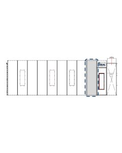 iDEAL Cross Flow Paint Spray Booth 30" Solid Extension Panel Kit
