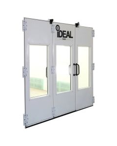 iDEAL Side Downdraft Paint Booth Rear Tri-Fold Drive-Thru Door Kit