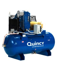 Quincy 2103D12HCB23M QT-10 Max Reciprocating Air Compressor QT Max Package 10HP 230 Volt 3 Phase 120 Gallon Horizontal Tank 