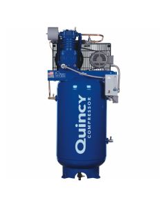 Quincy 251C80VCBM QT-5 Max Reciprocating Air Compressor QT Max Package 5HP 230 Volt 1 Phase 80 Gallon Vertical Tank 