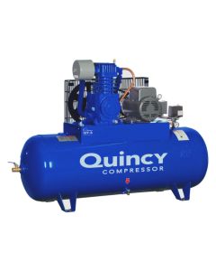 Quincy 251CS80HCB QT-5 Pro Reciprocating Air Compressor QT Pro Model 5HP 230 Volt 1 Phase 80 Gallon Horizontal Tank 