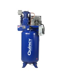 Quincy 251CS80VCB QT-5 Pro Reciprocating Air Compressor QT Pro Model 5HP 230 Volt 1 Phase 80 Gallon Vertical Tank 