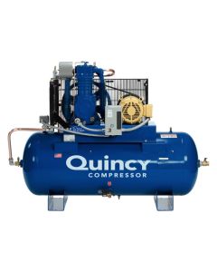 Quincy 271C80HCB23M QT-7.5 Max Reciprocating Air Compressor QT Max Package 7.5HP 230 Volt 1 Phase 80 Gallon Horizontal Tank 