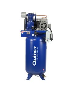 Quincy 271C80VCB23M QT-7.5 Max Reciprocating Air Compressor QT Max Package 7.5HP 230 Volt 1 Phase 80 Gallon Vertical Tank 